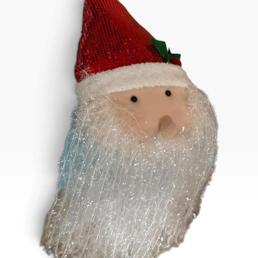 Santa Claus Christmas Decoration Red Hat White Beard Holiday Decor